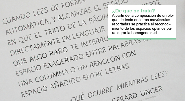 Nivel 1, Po2 - Sensibilización a la forma y al color tipográfico teorica