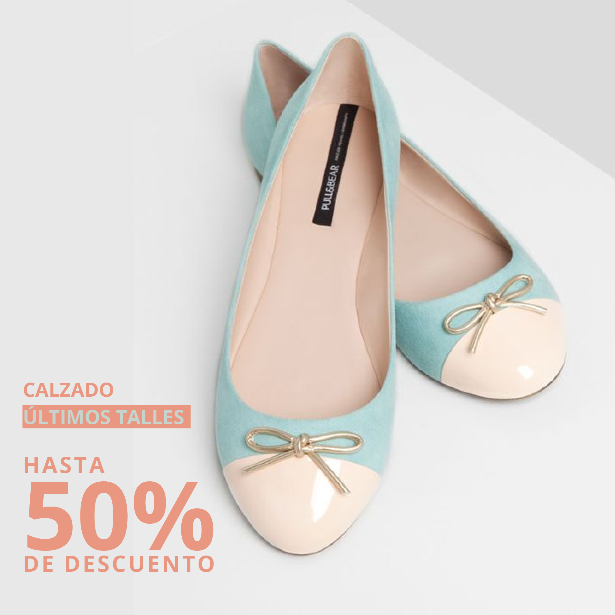 50% en calzados. Últimos talles.