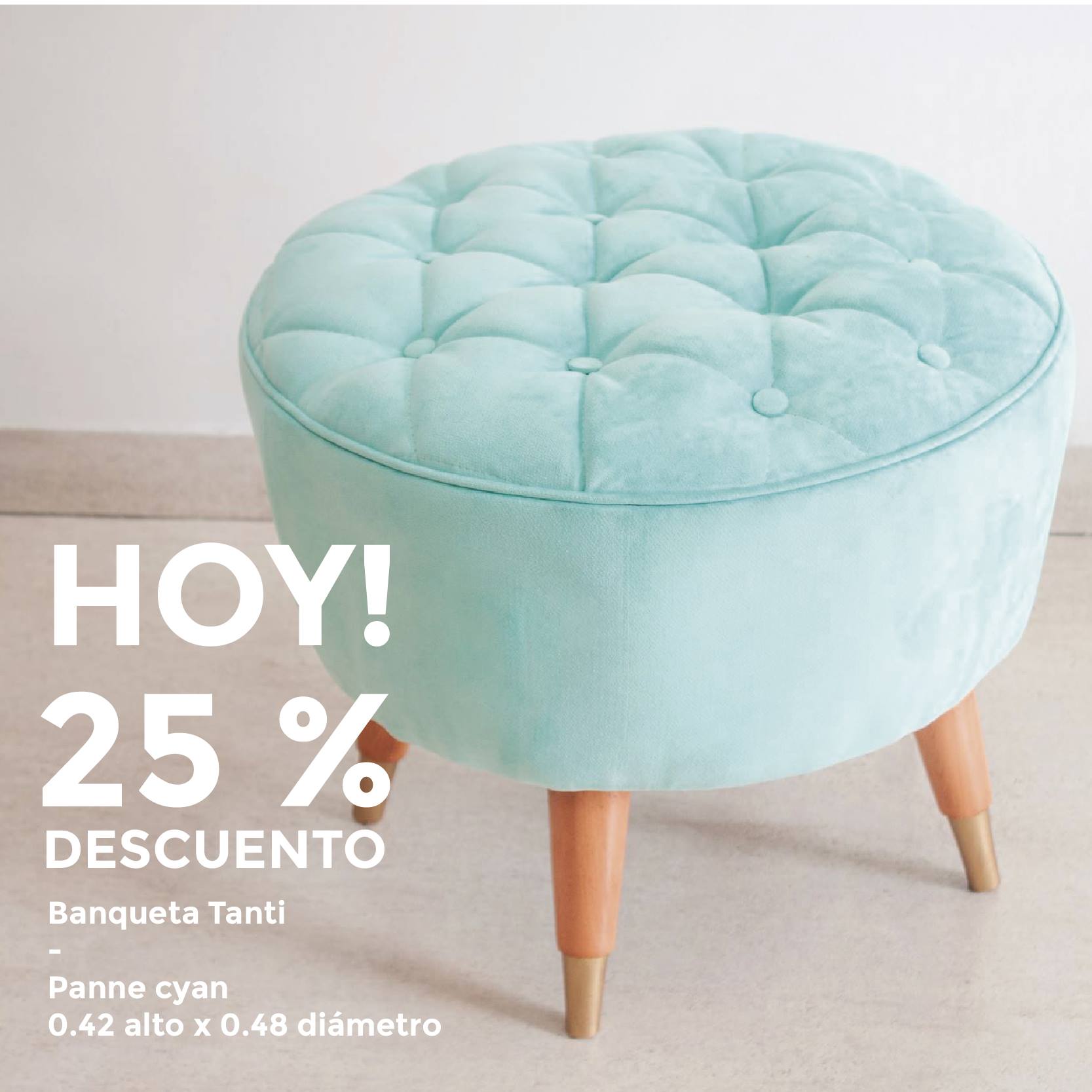 ¡HOY! 25% de descuento en Banqueta Tanti