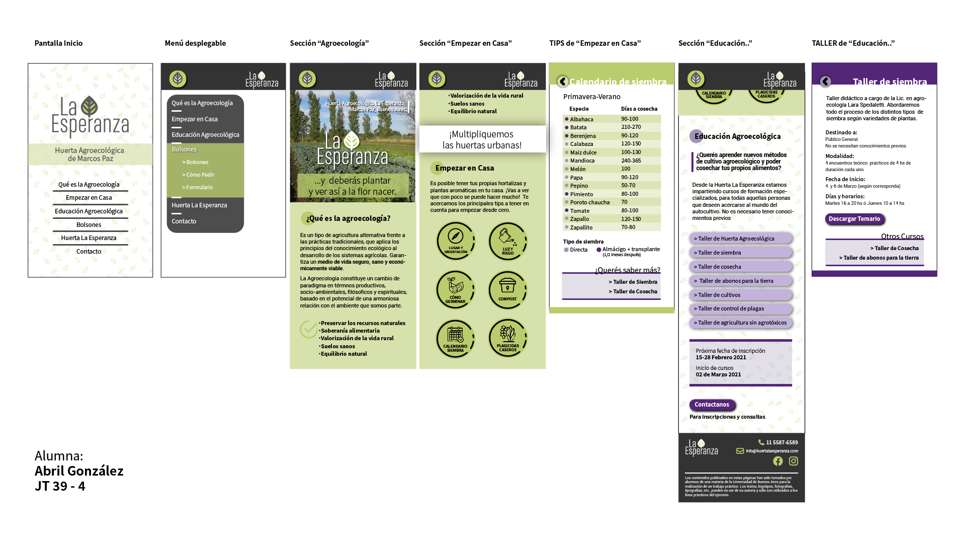 Pantallas Abril González