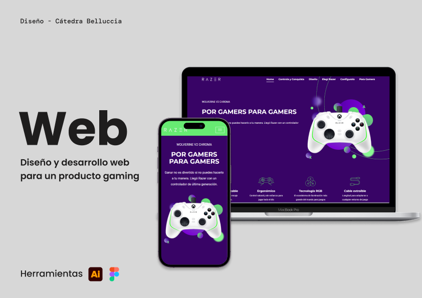 imagen de trabajo práctico de diseño y desarrollo web de un producto gaming