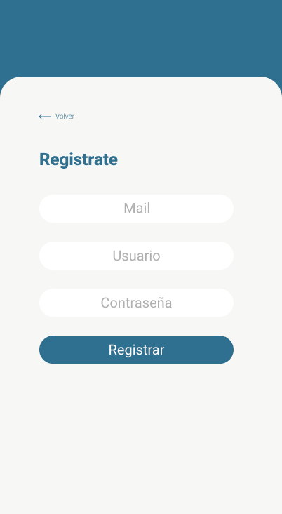 Prototipo mobile Registrate
