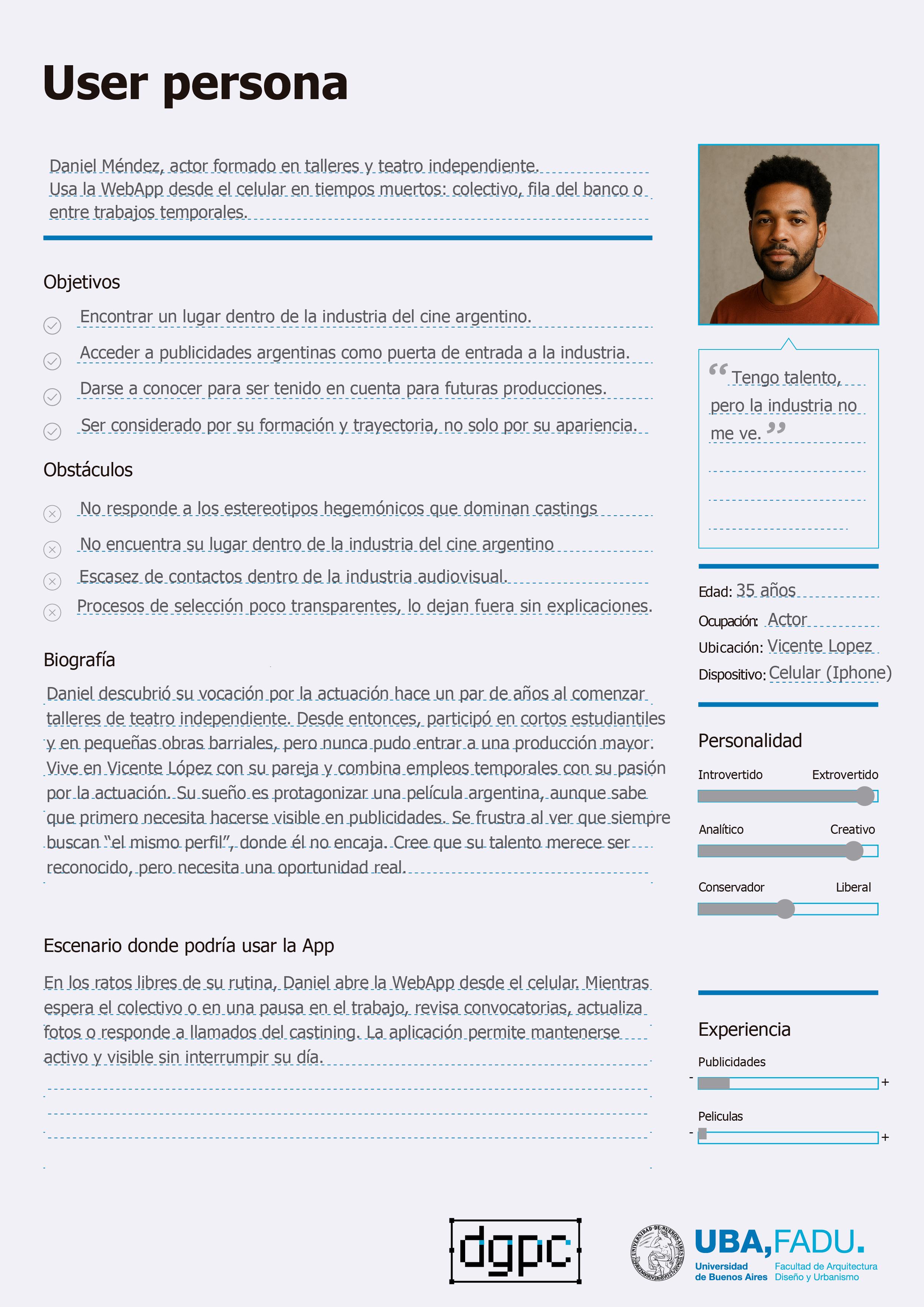 Arquetipo de persona de la webapp