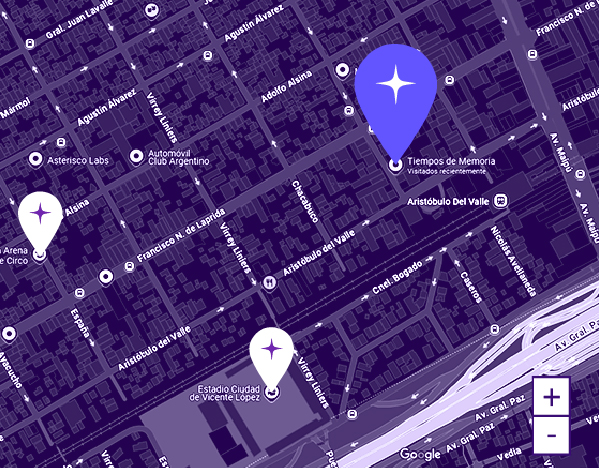 mapa de la ubicacion tiempo de memoria